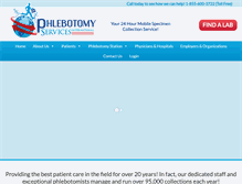Tablet Screenshot of phlebotomyservices.com
